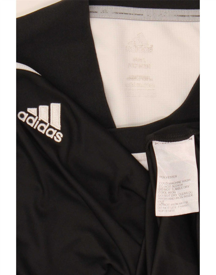 T-shirt Adidas da uomo Top Large in poliestere color block nero