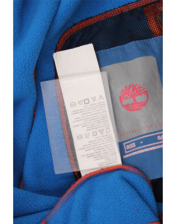 Giacca a vento con cappuccio da uomo TIMBERLAND UK 36 Small Blu Poliestere