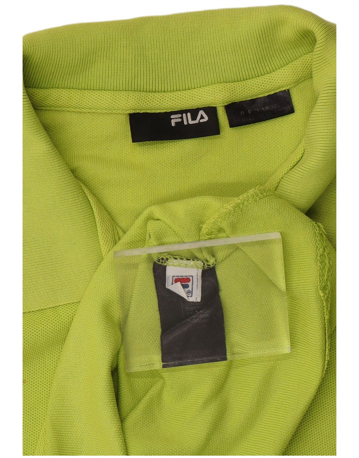 Polo corta da donna FILA UK 14 grande cotone verde