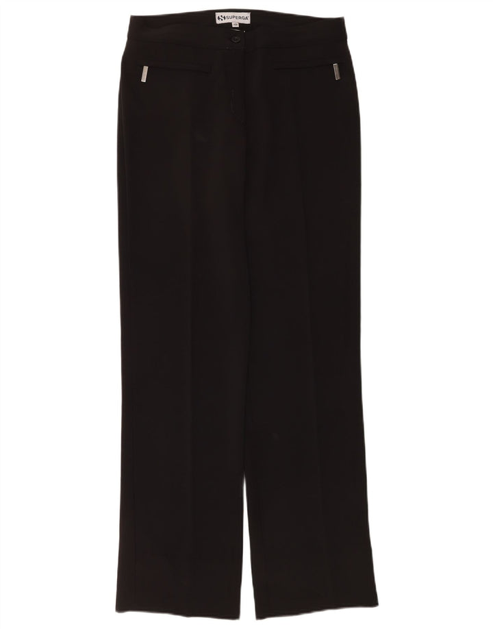 Pantaloni casual dritti da donna Superga IT 42 medi W30 L31 neri