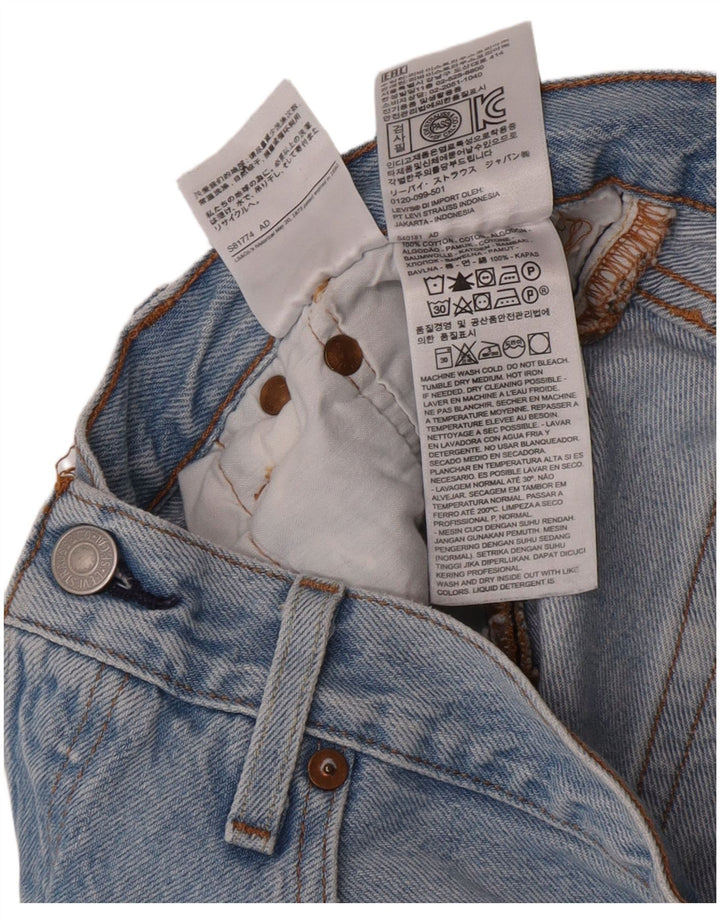 Pantaloncini di jeans Levi's 501 da donna W28 cotone blu medio