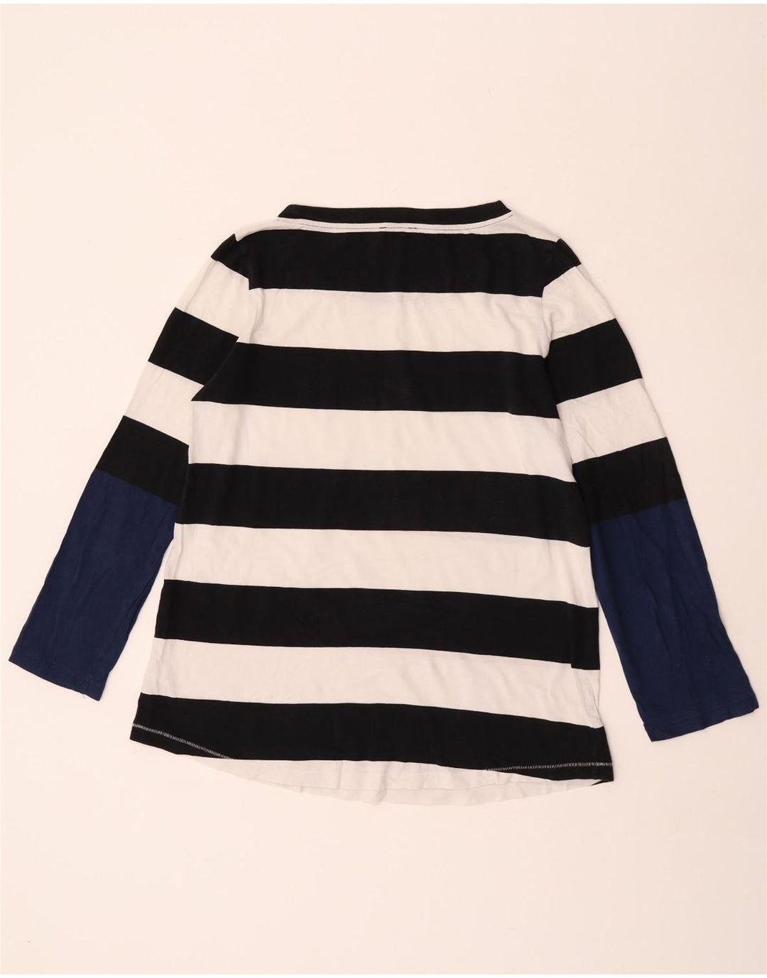 Cos Top da donna a maniche lunghe UK 14 Cotone a righe blu navy medio