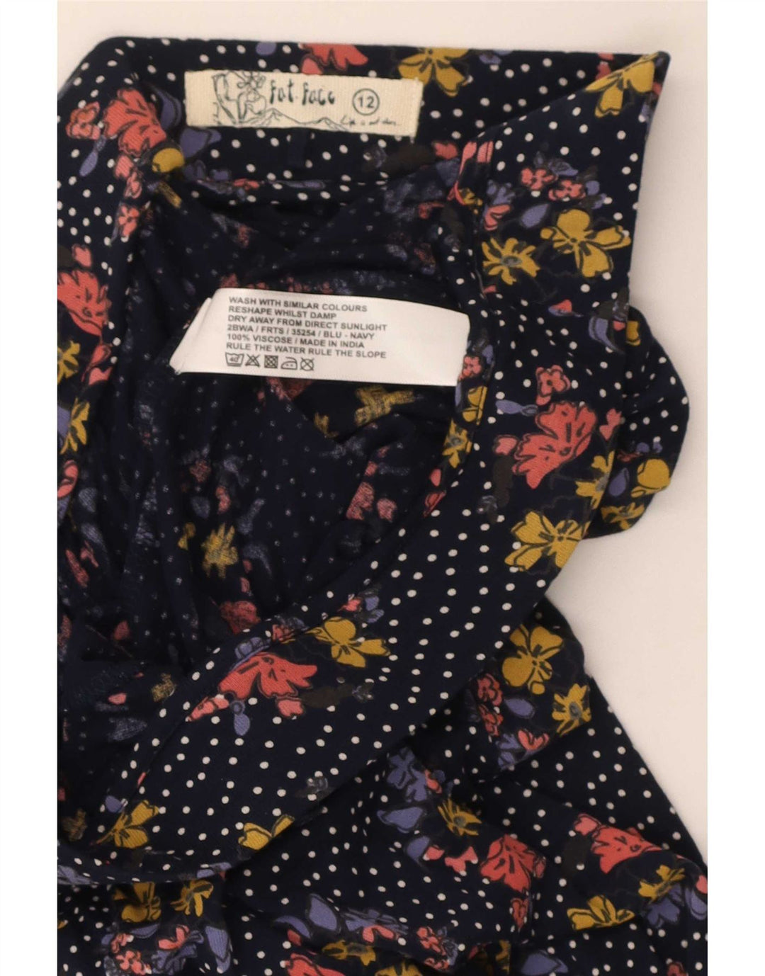 Gonna a trapezio da donna Fat Face UK 12 media W30 viscosa floreale multicolore