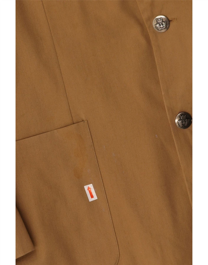 CACHAREL Boys 2 Button Blazer Jacket 15-16 Years Brown Cotton