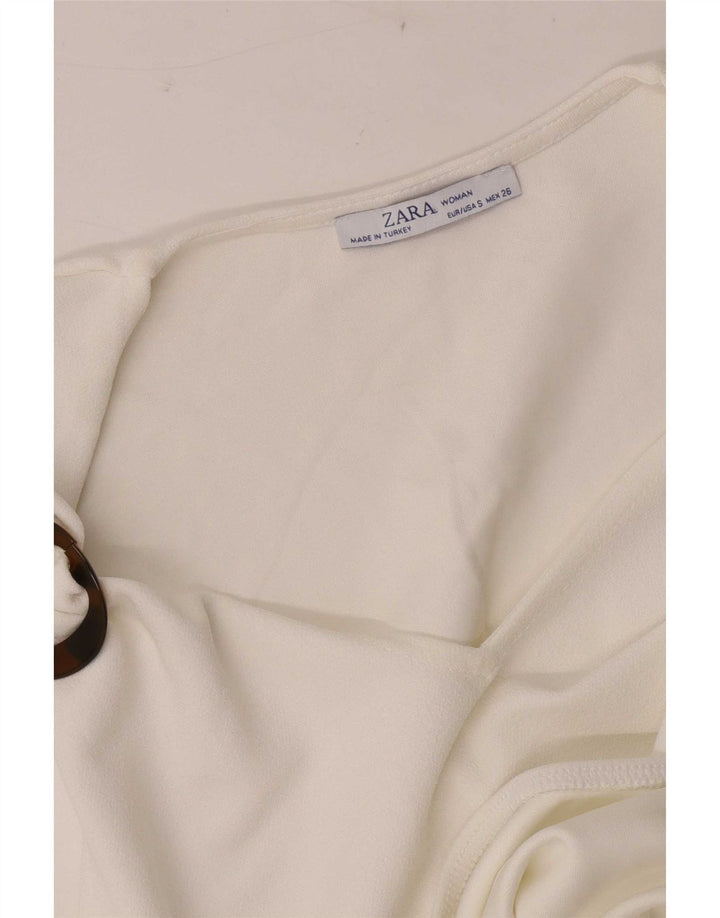 Body senza maniche da donna Zara UK 8 Small bianco