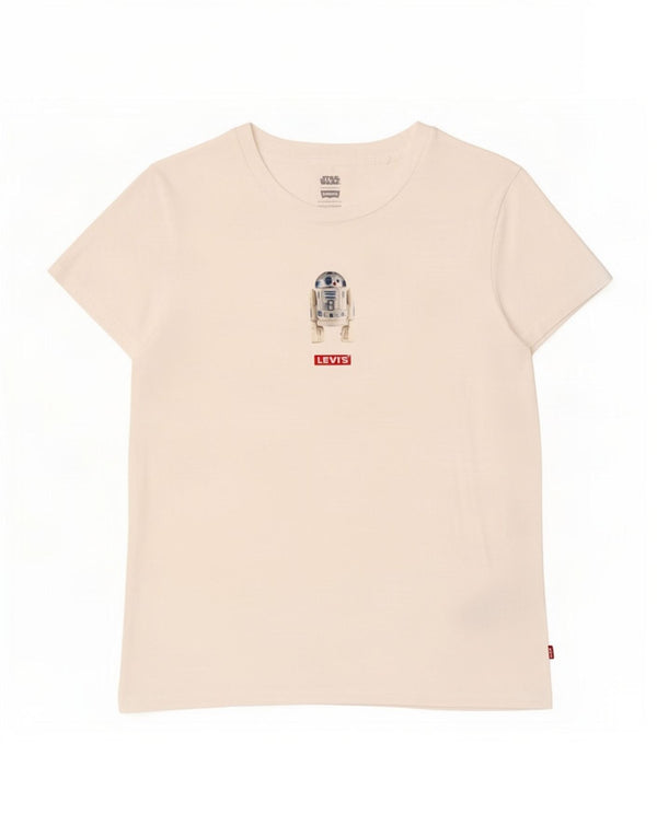 Levi's T-shirt grafica da donna Star Wars Top UK 10 Small Cotone bianco