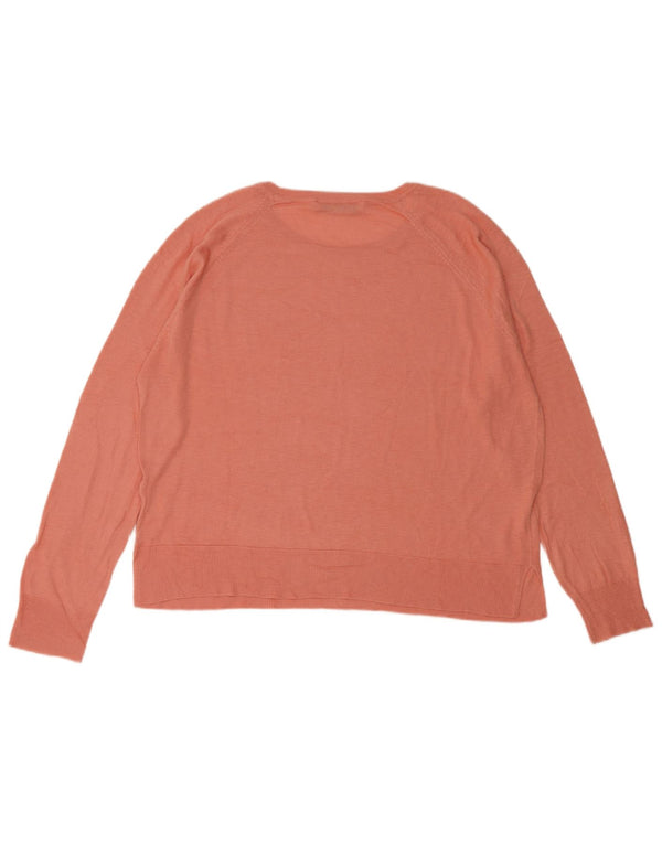 Maglione maglione con scollo a barca da donna Zara UK 16 grande rosa