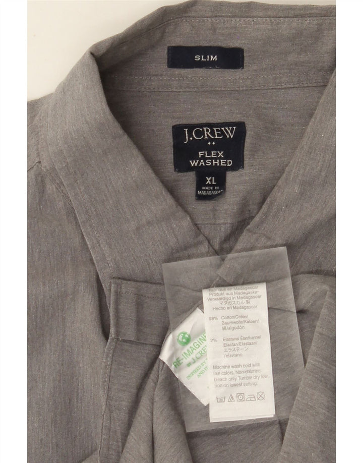 Camicia slim da uomo J. CREW XL in cotone grigio