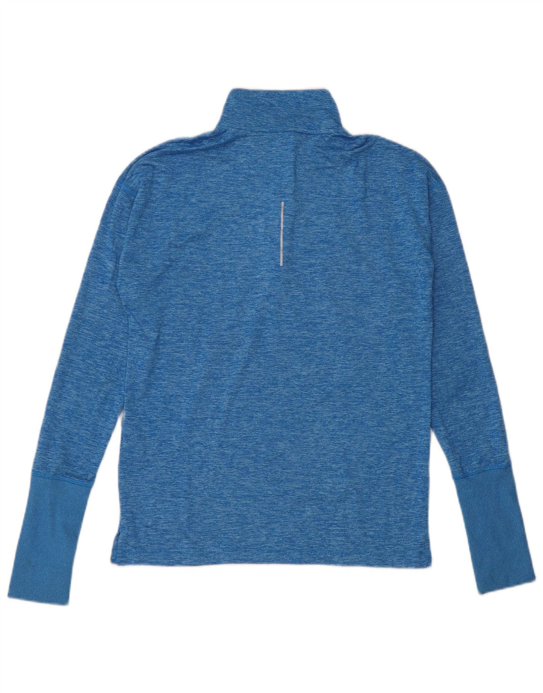 Nike Donna Dri Fit Top Oversize Manica Lunga UK 6 XS Blu Poliestere