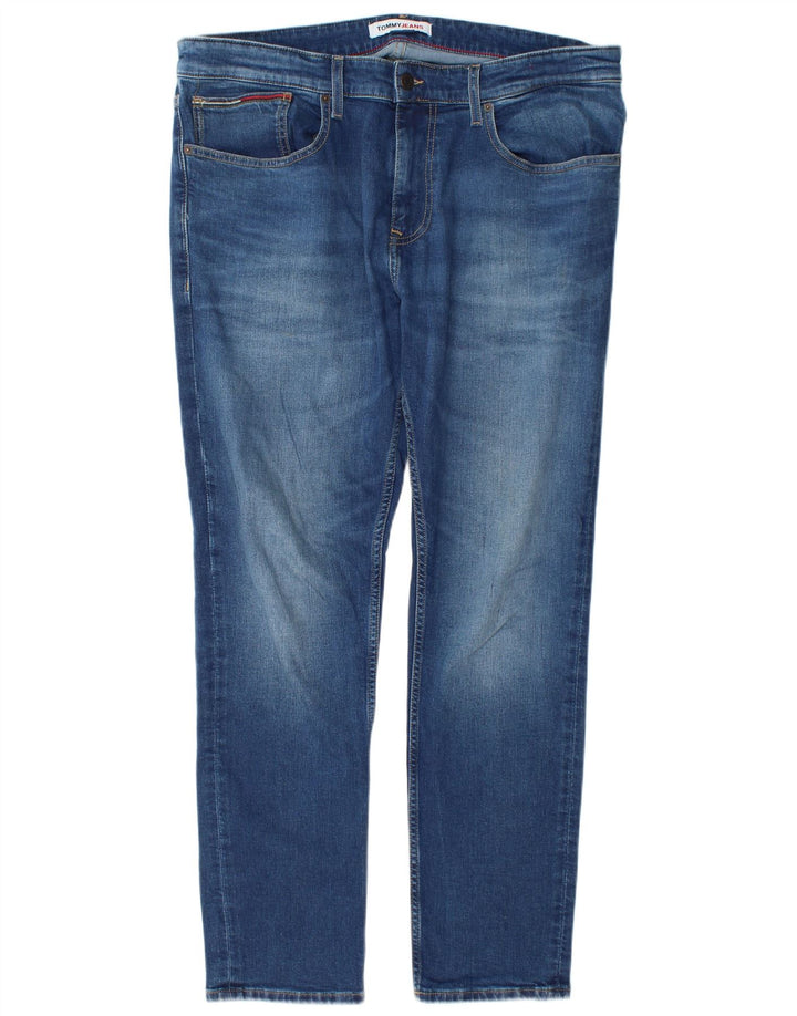 Tommy Hilfiger Uomo Austin Slim Jeans W36 L32 Blu Cotone