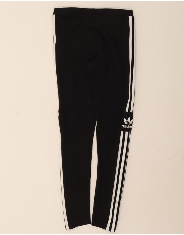 ADIDAS Womens Leggings UK 10 Small Black Cotton Vintage Adidas and Second-Hand Adidas from Messina Hembry 
