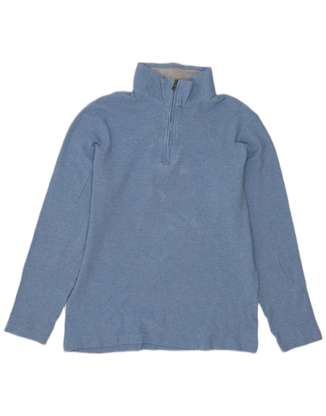 Felpa da donna con collo con zip IZOD, maglione UK 14, blu medio