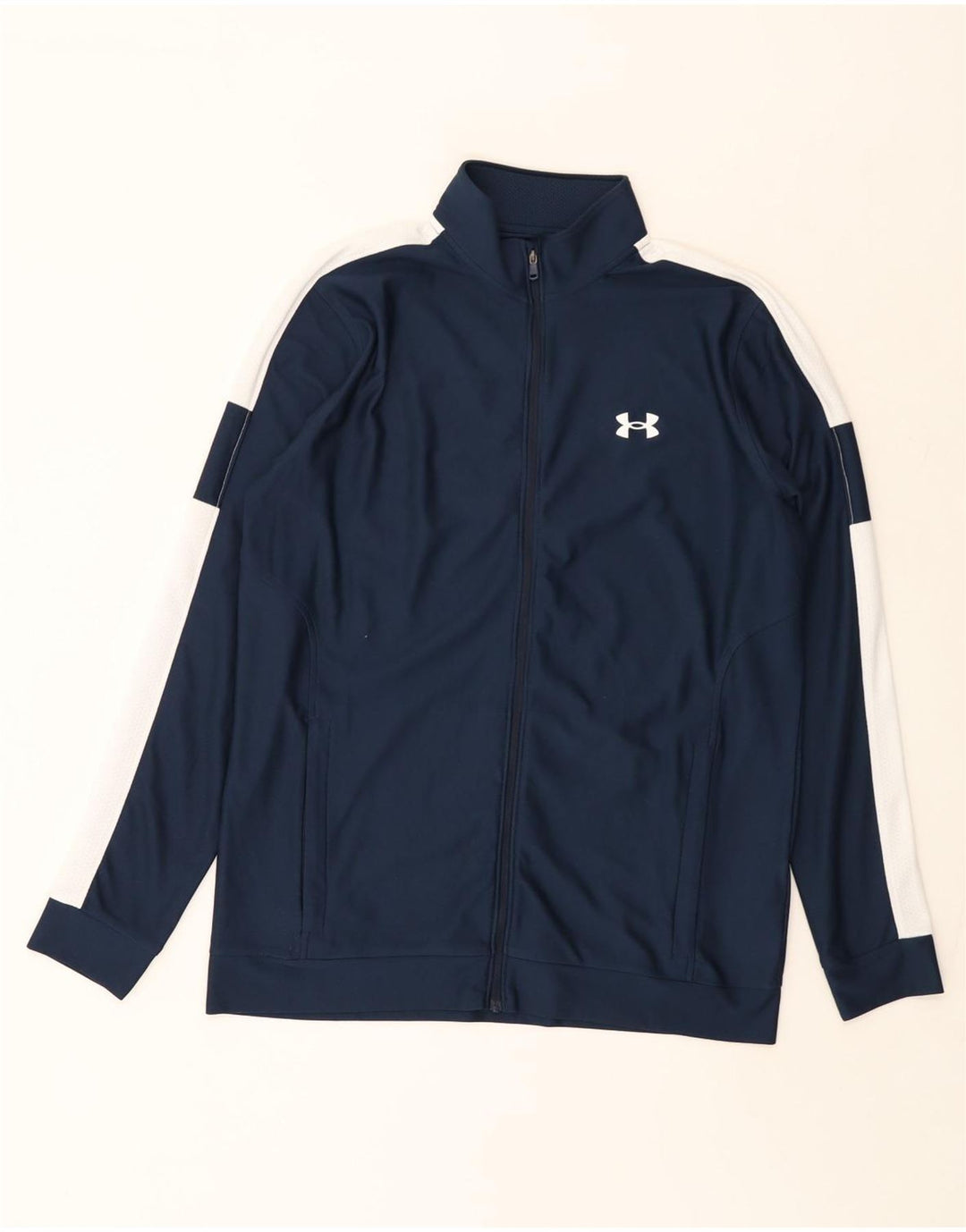 Giacca da tuta aderente da uomo UNDER ARMOUR Colorblock medio blu navy