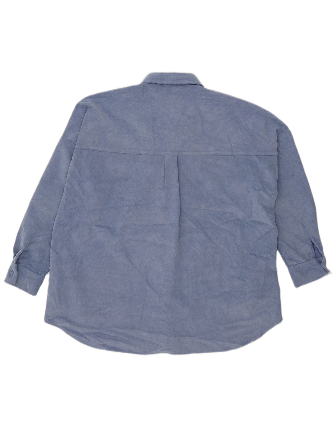 Camicia da donna oversize in velluto a coste Zara UK 10 piccola in poliestere blu