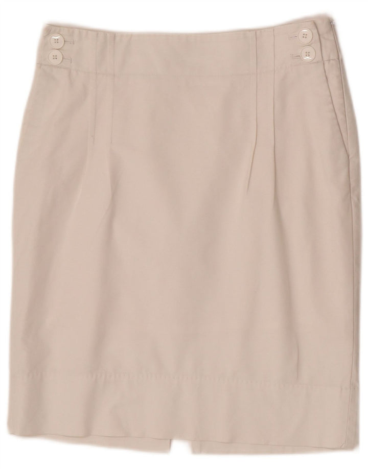 Gonna dritta da donna Tommy Hilfiger US 6 media W29 cotone bianco
