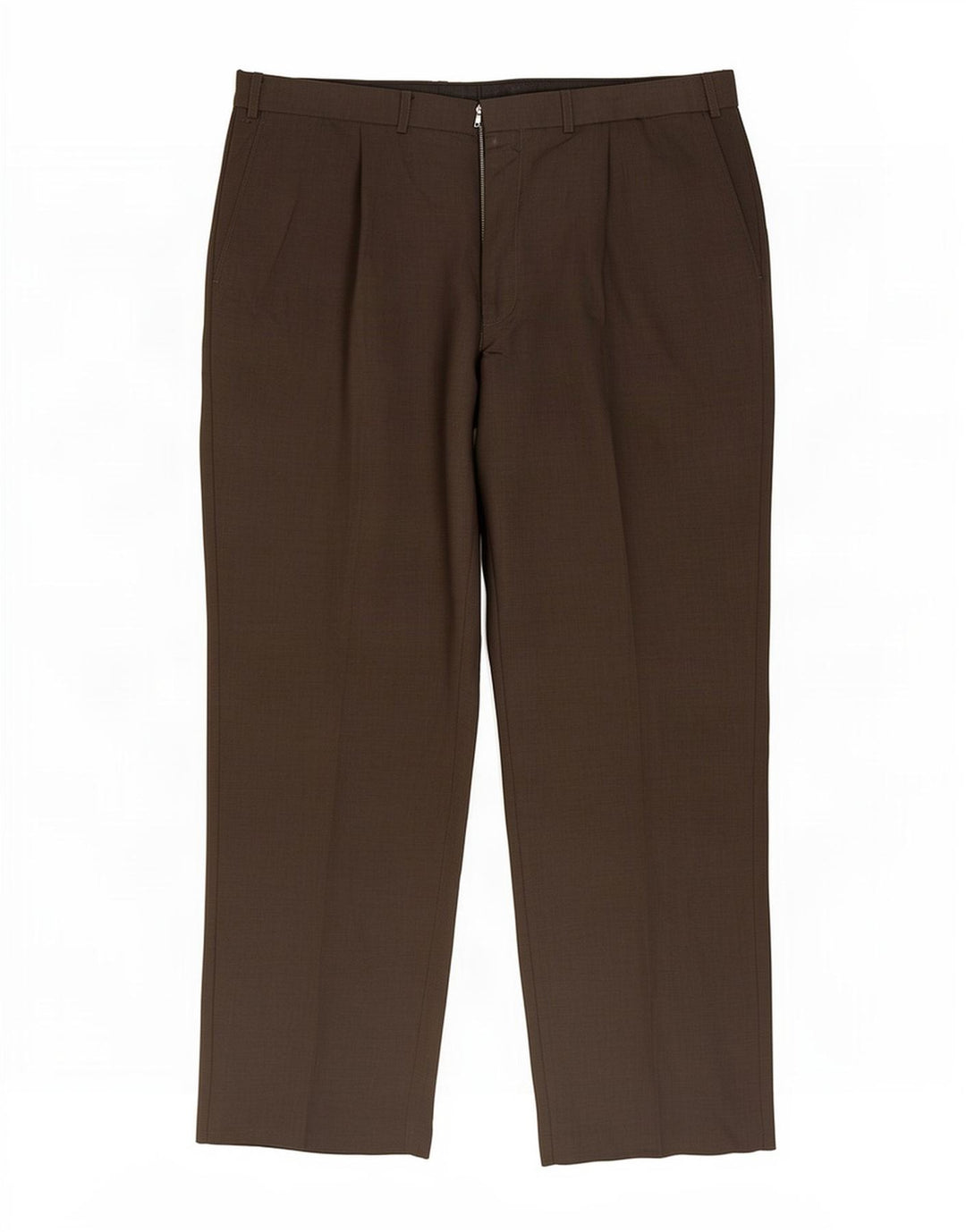 Pantaloni da abito con pegging da uomo Marks & Spencer W38 L31 poliestere marrone