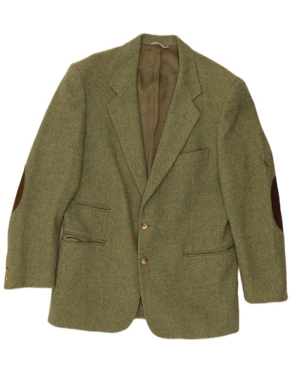 Belfe Mens 2 Button Blazer Jacket IT 50 Large Green Wool