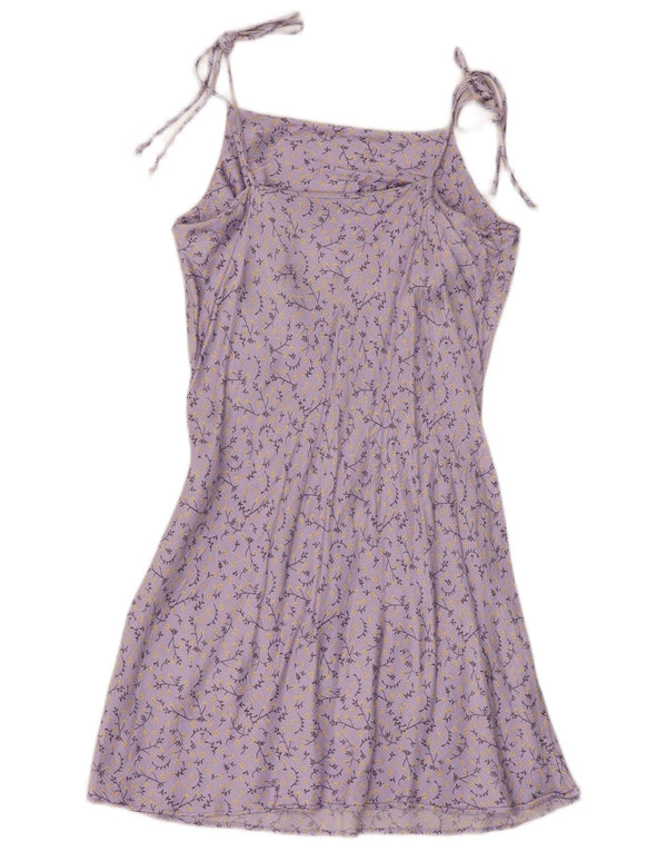 Prendisole da donna Zara UK 12 viola medio floreale