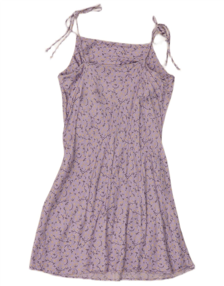 Prendisole da donna Zara UK 12 viola medio floreale