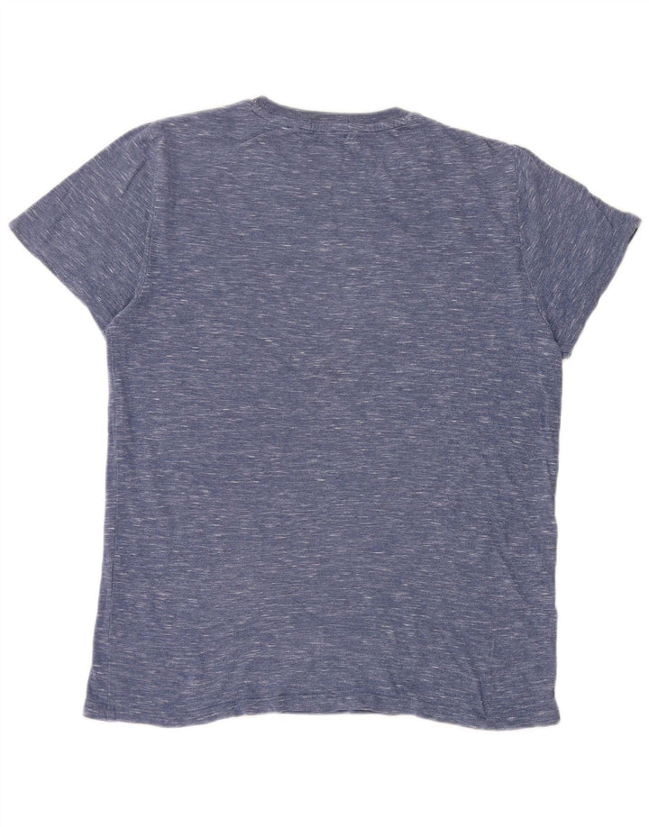 T-shirt da uomo Superdry Top blu medio chiazzato