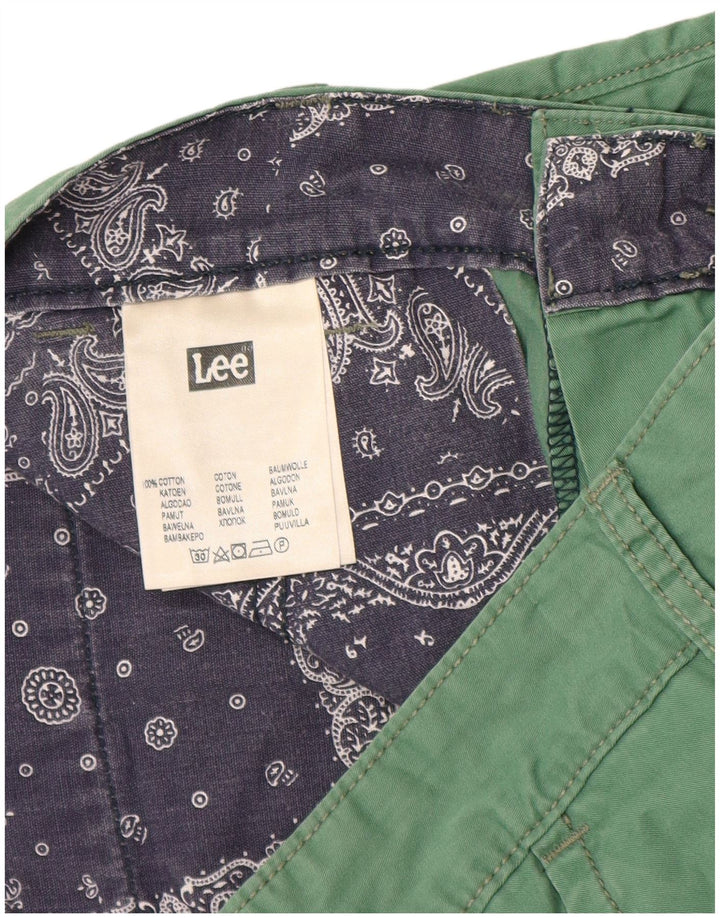 Pantaloncini chino da uomo Lee W31 in cotone verde medio