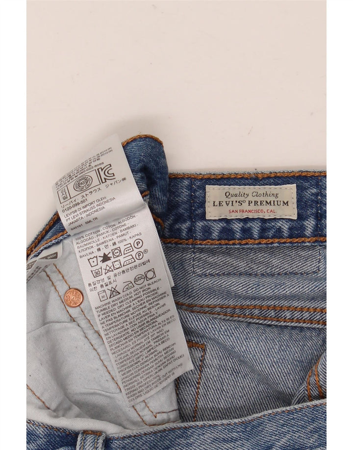 Pantaloncini Levi's da donna 501 in denim invecchiato W29 cotone blu medio