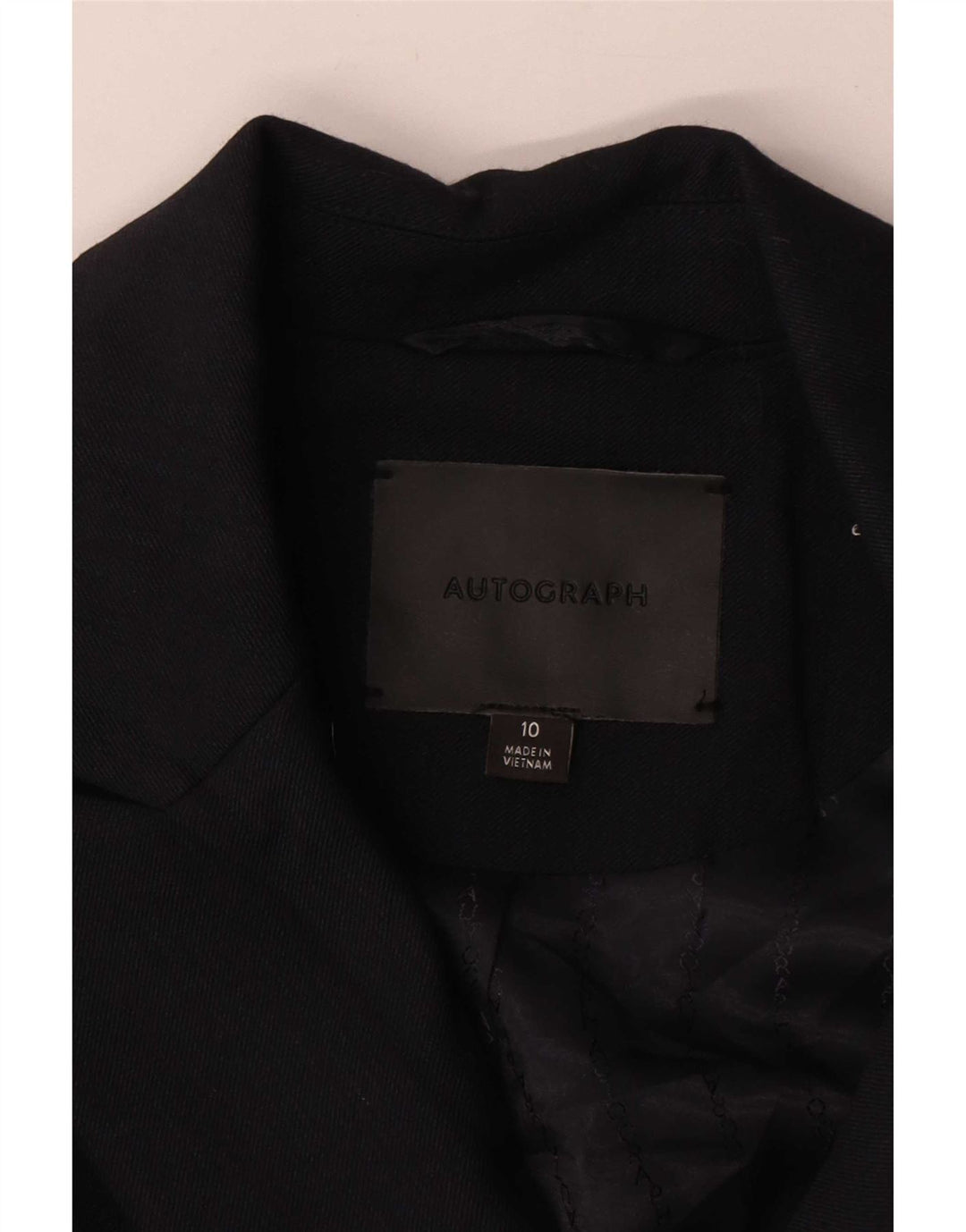 Giacca blazer autografa da donna Marks & Spencer UK 10 piccola blu navy