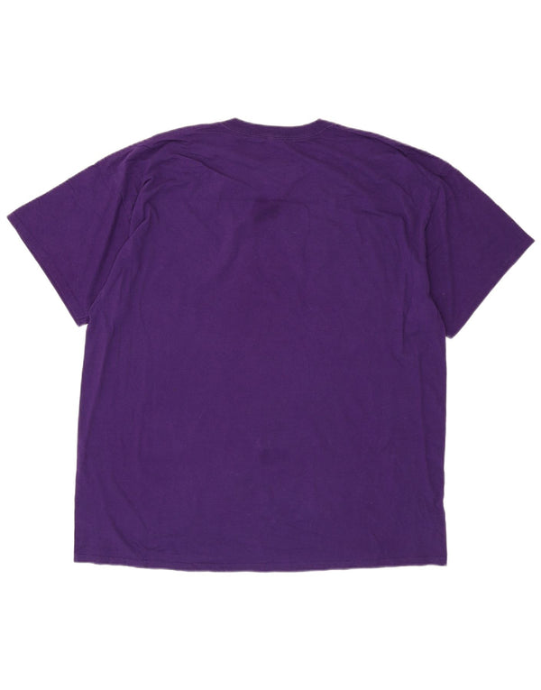 T-shirt da uomo Russell Athletic LSU Tigers Baton Rouge 2XL cotone viola