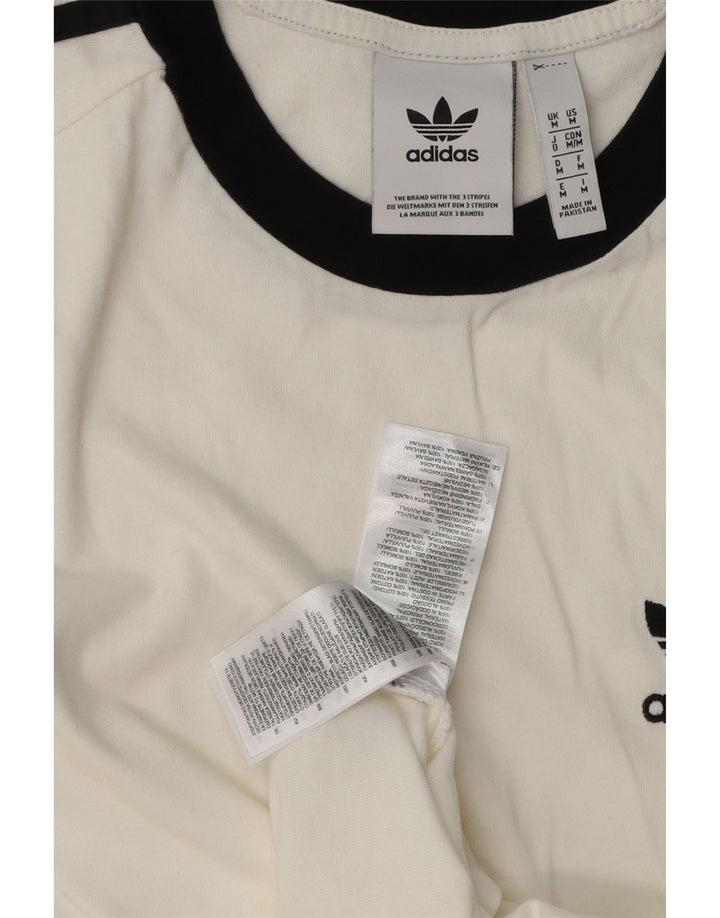 T-shirt ADIDAS da uomo Top in cotone bianco medio