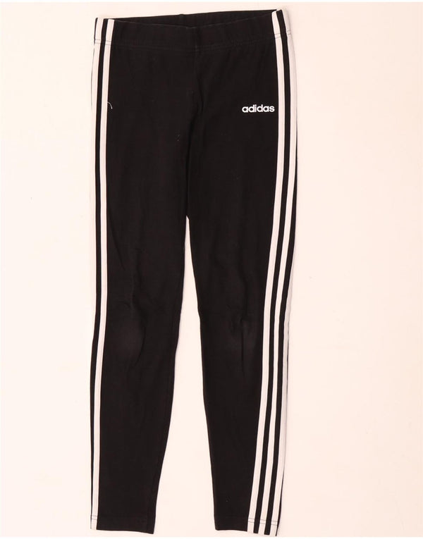Leggings Adidas Bambina 13-14 Anni Cotone Nero