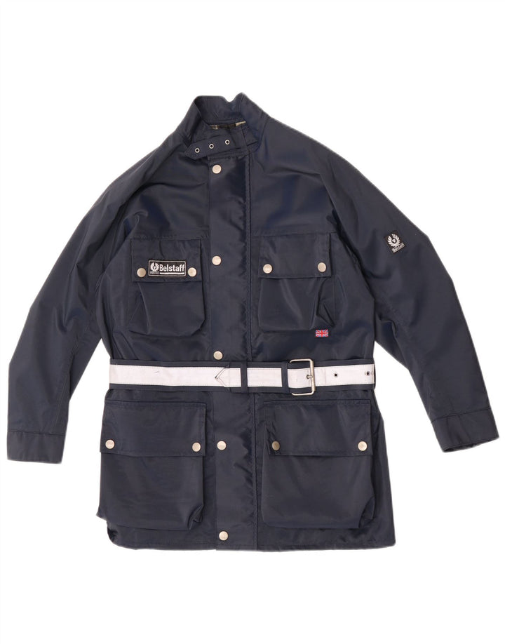 Giacca Belstaff Motorstyle Racer da ragazzo 9-10 anni in nylon blu navy