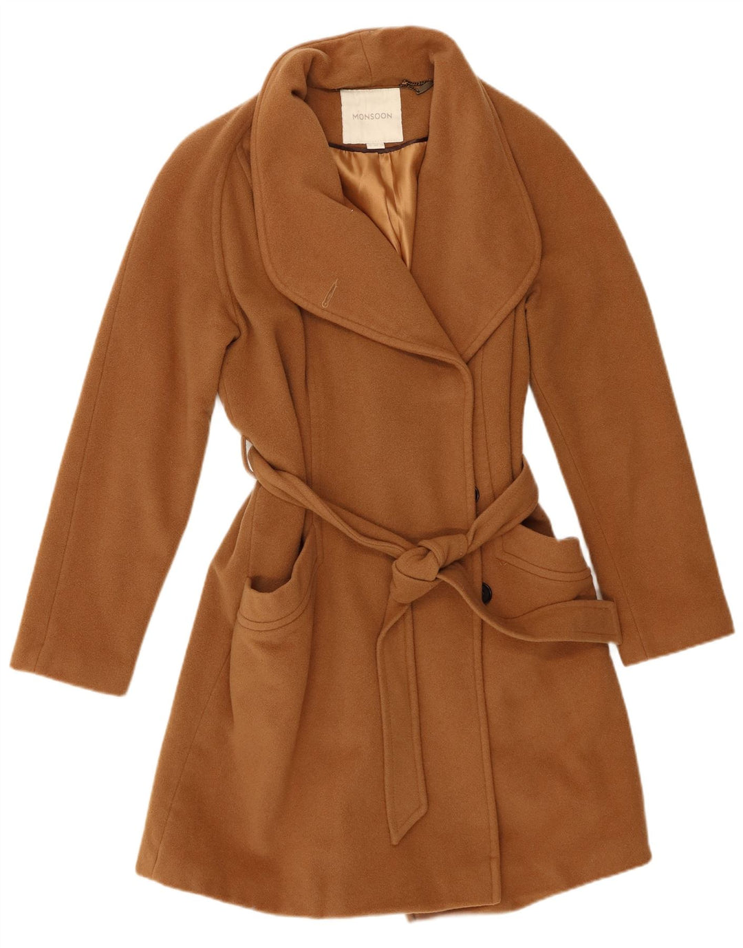 Cappotto da donna Monsoon UK 14 Lana marrone medio
