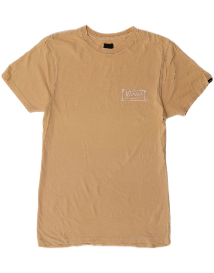 VANS Mens Graphic T-Shirt Top Small Yellow