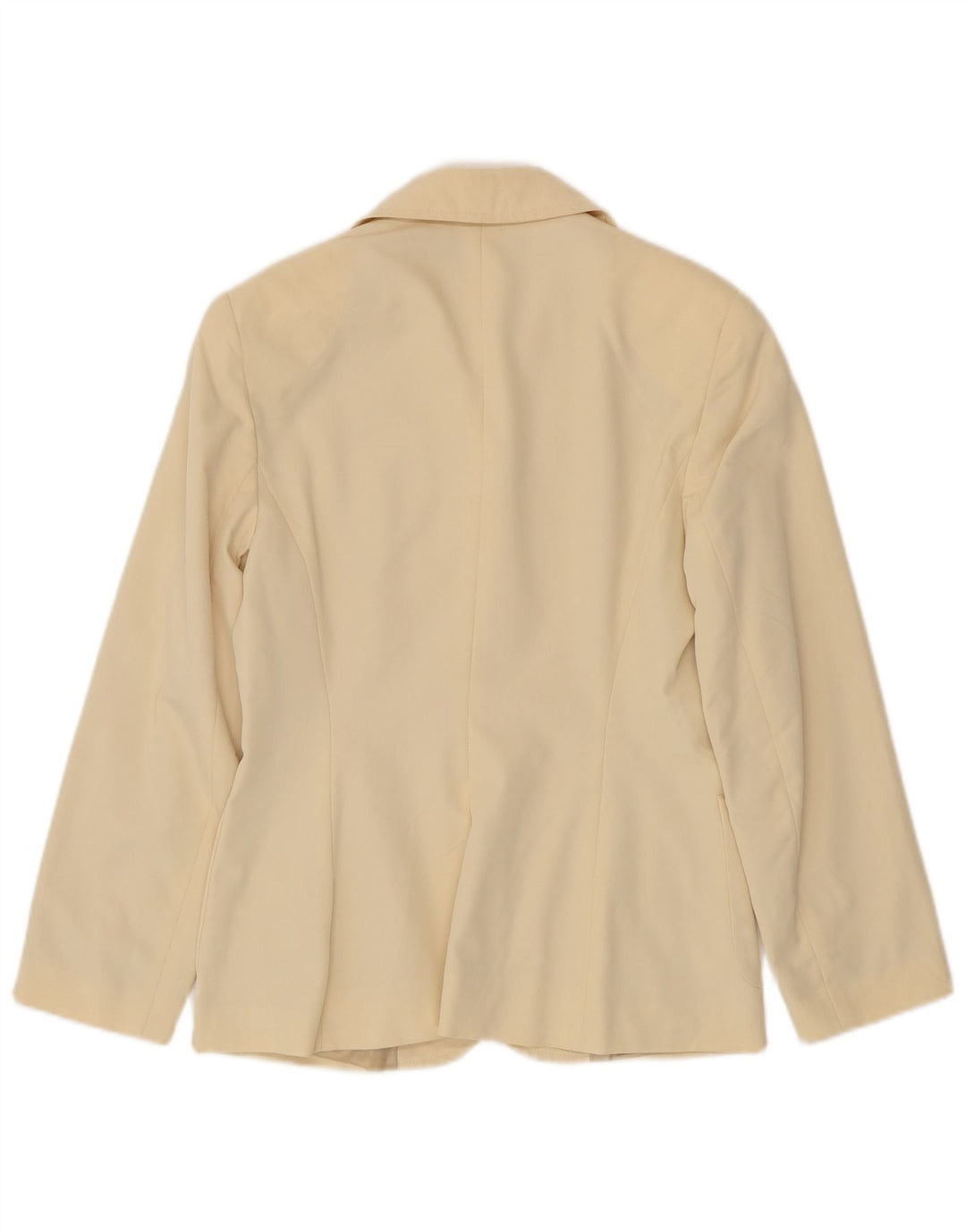 Giacca blazer a 4 bottoni da donna Pinko UK 10 piccola viscosa beige
