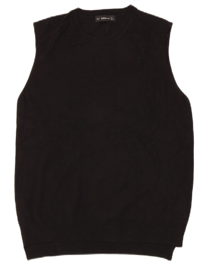 Canotta canotta da donna Zara UK 14 grande viscosa nera