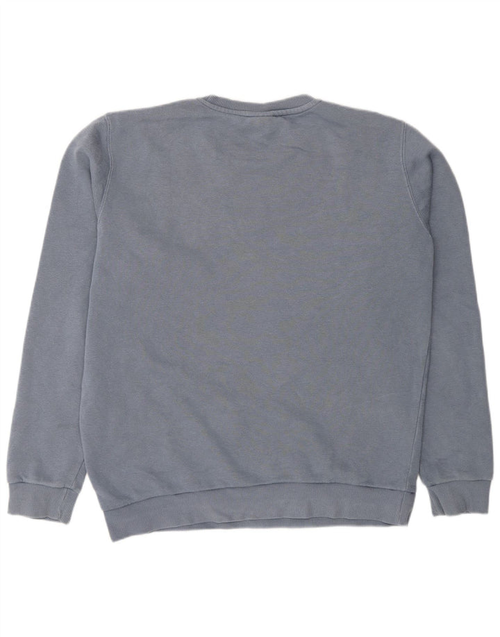 Felpa grafica da donna Ellesse Maglione UK 14 Large Blu Cotone