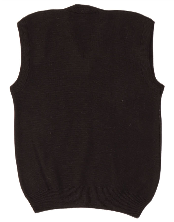 Canottiera vintage da uomo piccola a rombi nera/diamante