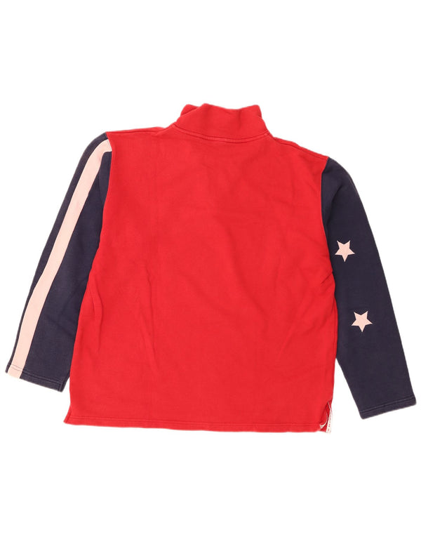 Felpa con zip grafica da uomo North Sails Maglione XL Rosso Colourblock