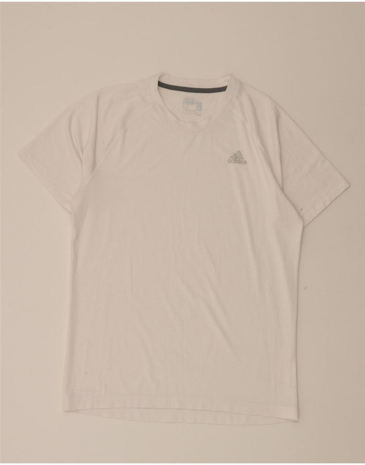 ADIDAS Mens Climalite T-Shirt Top Medium White Vintage Adidas and Second-Hand Adidas from Messina Hembry 
