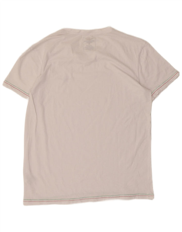 T-shirt da donna AERONAUTICA MILITARE UK 18 XL cotone bianco