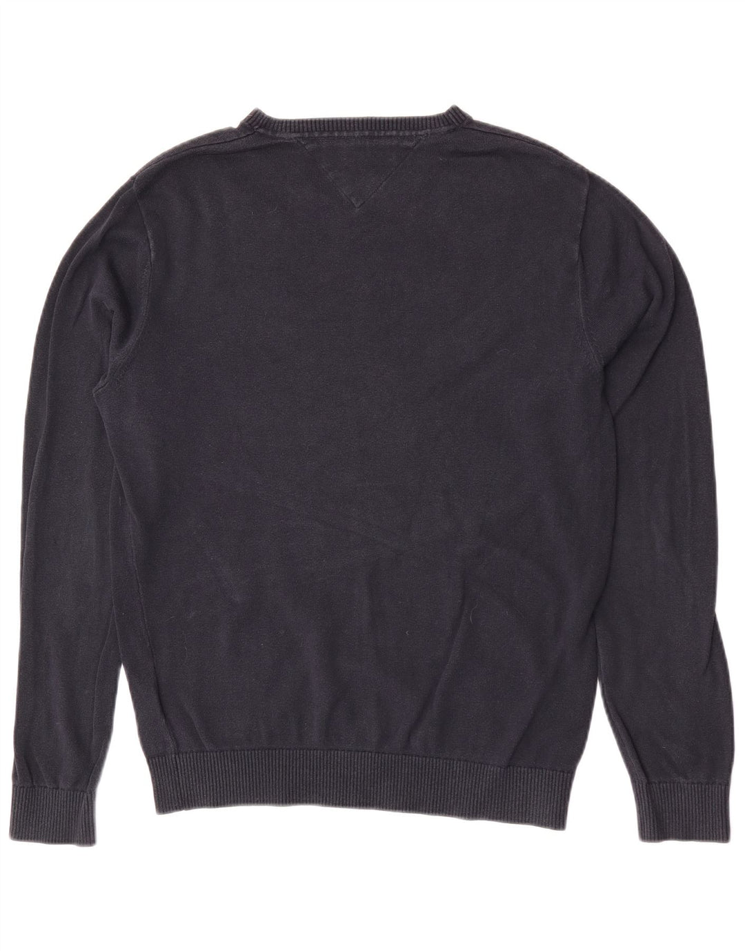 Maglione maglione con scollo a V da uomo Tommy Hilfiger cotone medio blu navy