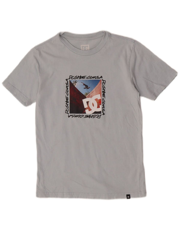 T-shirt con grafica DC per ragazzi, 13-14 anni, grande, in cotone grigio