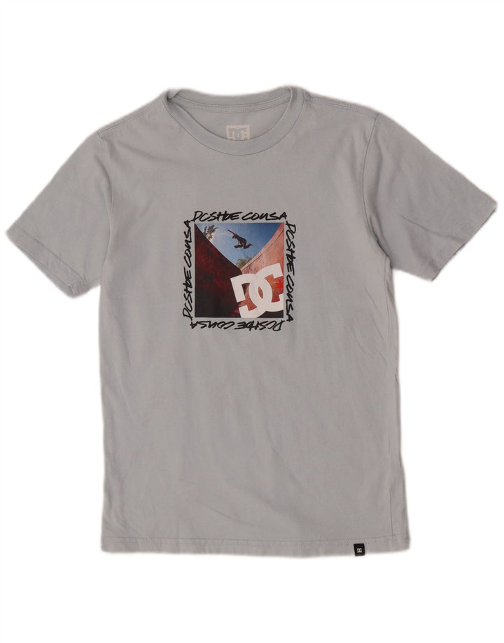 T-shirt con grafica DC per ragazzi, 13-14 anni, grande, in cotone grigio