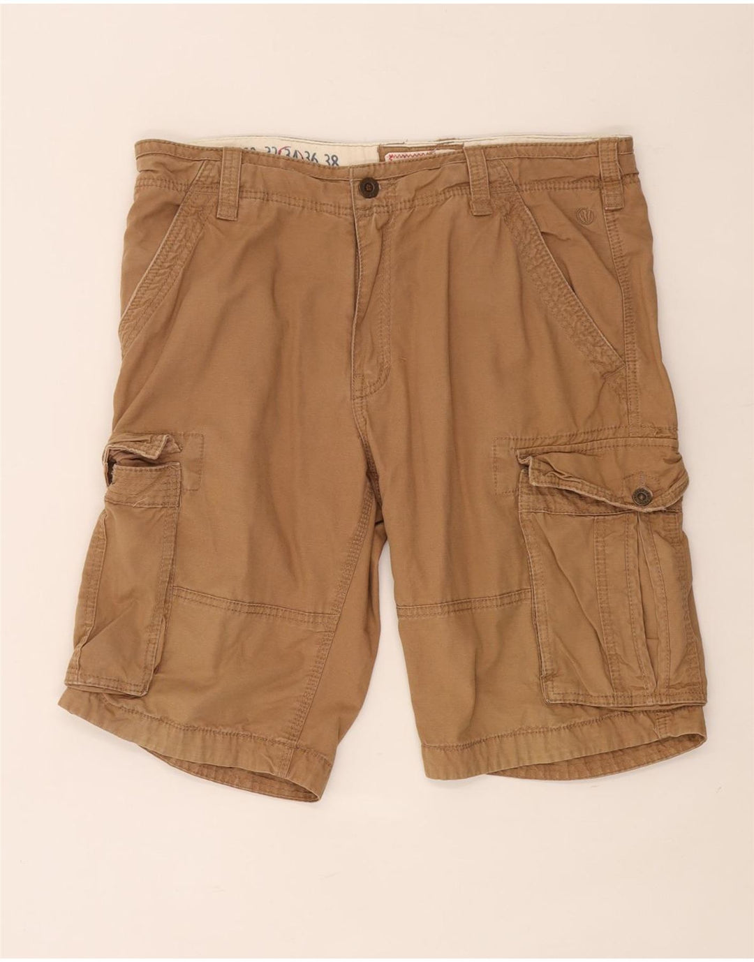 Pantaloncini cargo da uomo Fat Face W34 Large in cotone marrone