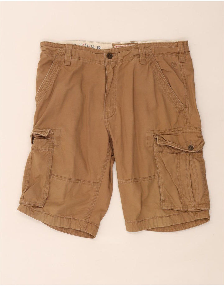 Pantaloncini cargo da uomo Fat Face W34 Large in cotone marrone
