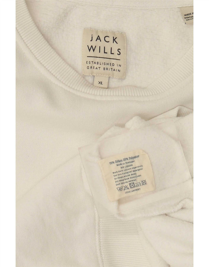 Felpa da uomo Jack Wills Jumper XL in cotone bianco