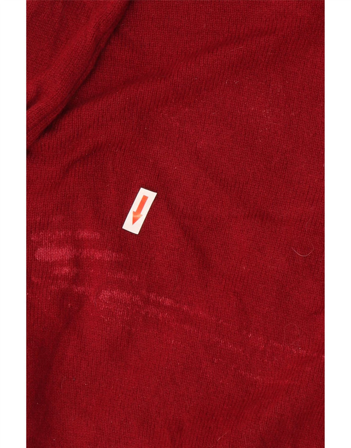 Maglione da uomo con scollo a V Marks & Spencer in lana bordeaux media