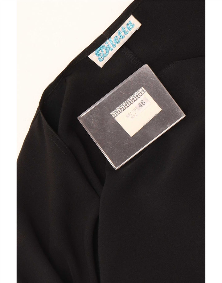 Cardigan vintage da donna dalla vestibilità comoda IT 46 grande acetato nero
