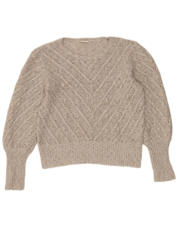 Gap Maglione da donna oversize con scollo a barca UK 6 XS Cotone a righe grigie
