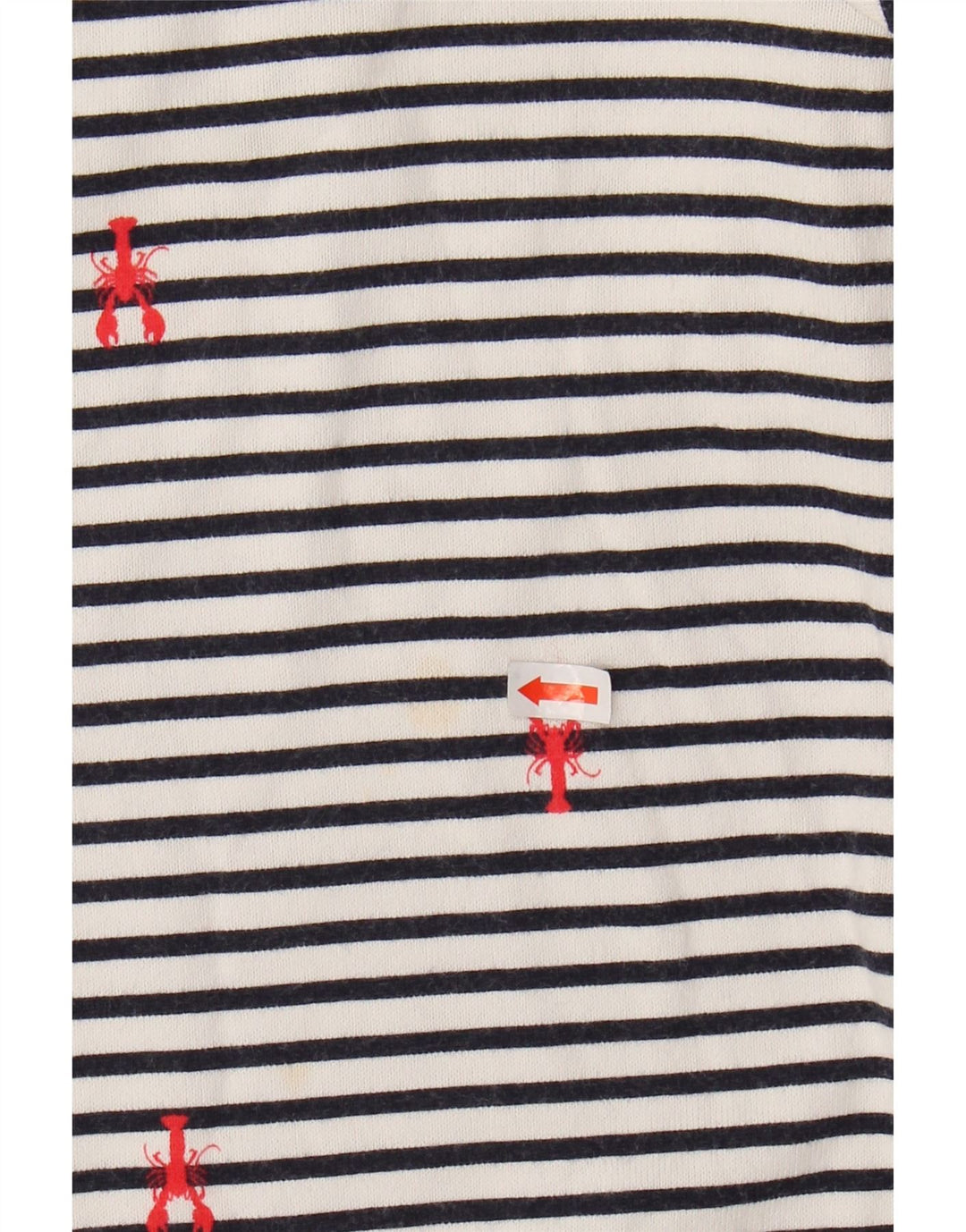 JOULES Top da donna a maniche lunghe UK 14 Large White Striped